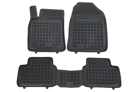 Gummi-Fußmatte Schwarz Passend Für Hyundai i30 III Pd (2017) KIA Ceed III Cd Proceed III (2018) Xceed (2019) Rezaw Plast