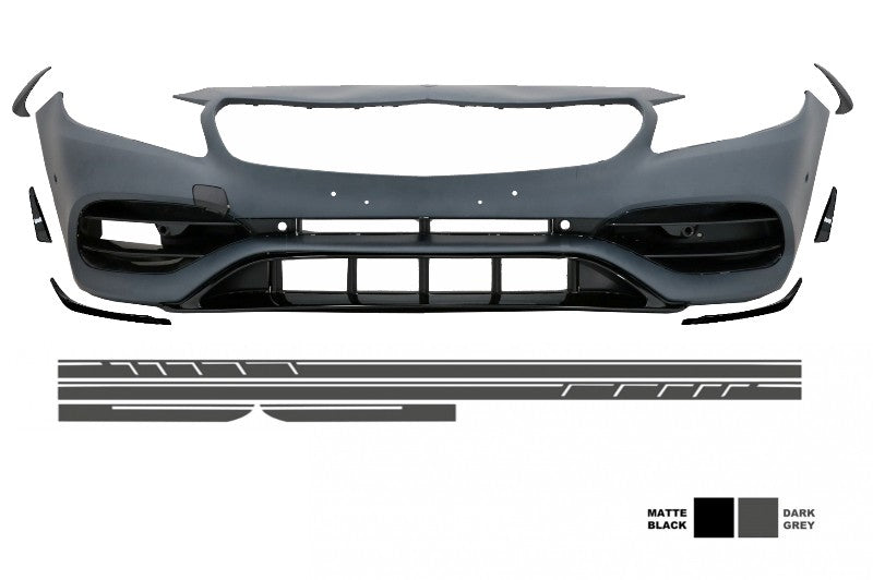 Stoßstange für Mercedes A W176 12-18 Aufkleber Dunkelgrau Facelift A45 Look CarPartsTuning