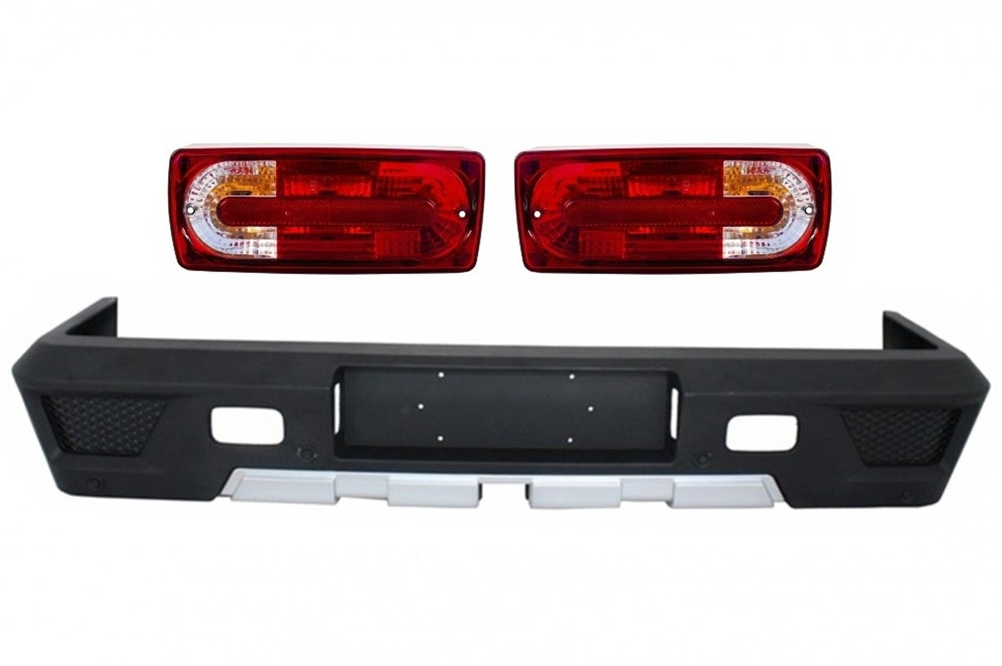 Stoßstange für Mercedes W463 G-Klasse 89-17 Rückleuchten G63 G65 Look CarPartsTuning
