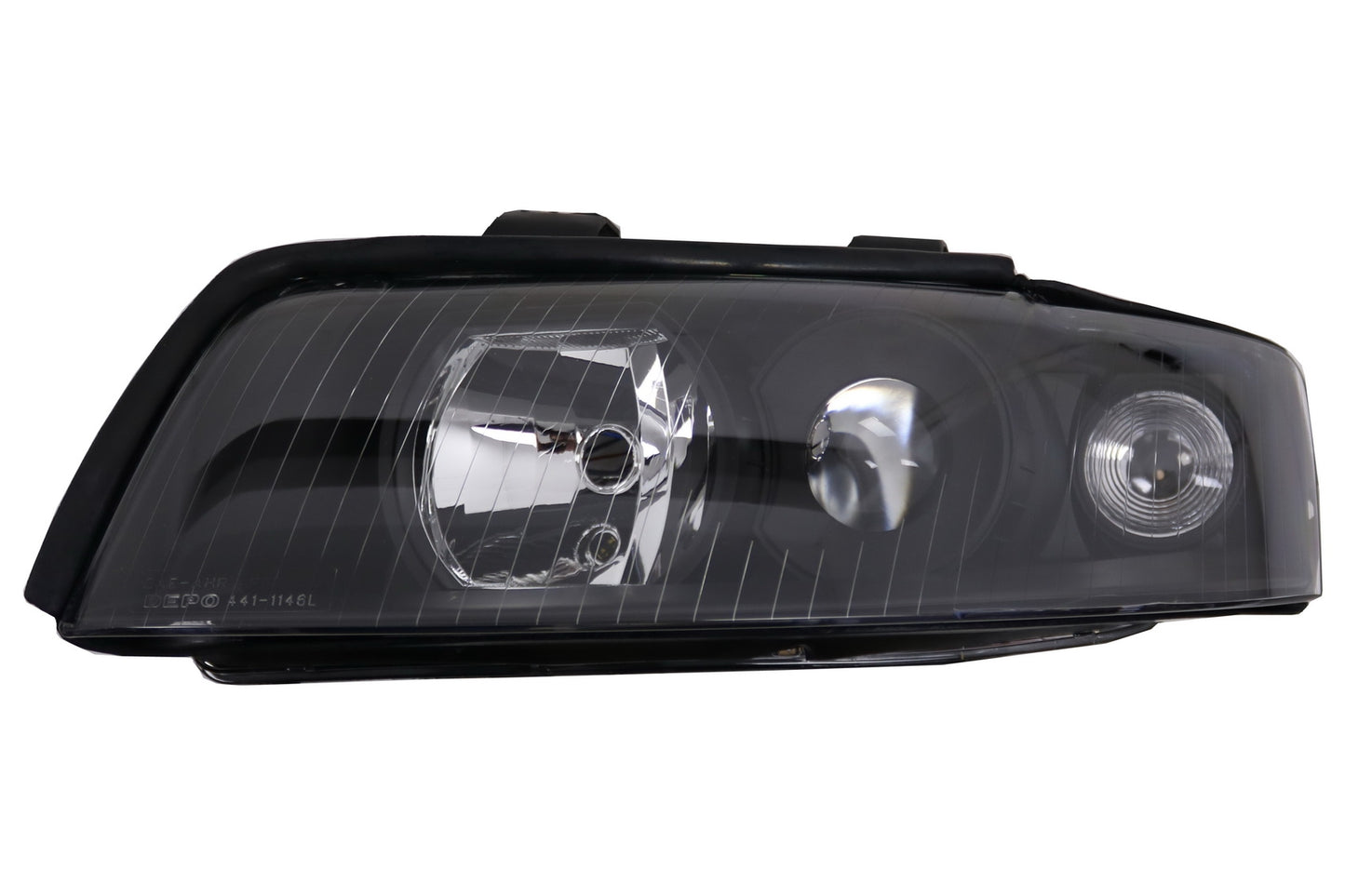 Scheinwerfer passend für AUDI A4 B6 (2000-2004) RHD / LHD Schwarz KITT Lightning
