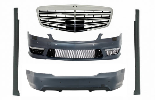 Body Kit für Mercedes S W221 05-11 Stoßstange Luftverteiler SWB S63 S65 Look CarPartsTuning