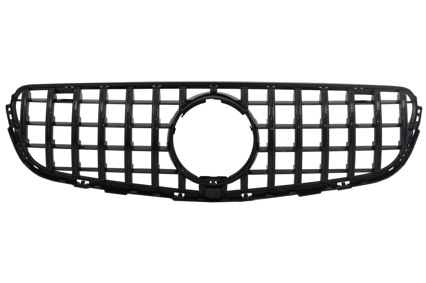 Zentraler Kühlergrill für Mercedes GLC X253 C253 15-18 GT R Panamericana Look Schwarz CarPartsTuning