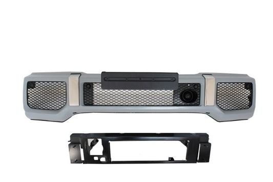 Stoßstange für Mercedes G-Klasse W463 89-17 LED DRL Spoiler Extension G65 Look CarPartsTuning