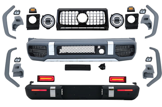 Komplett Umwandlung Bodykit für Mercedes G-Klasse W463 2008-2017 2018 G63 Look Carpartstuning Austria