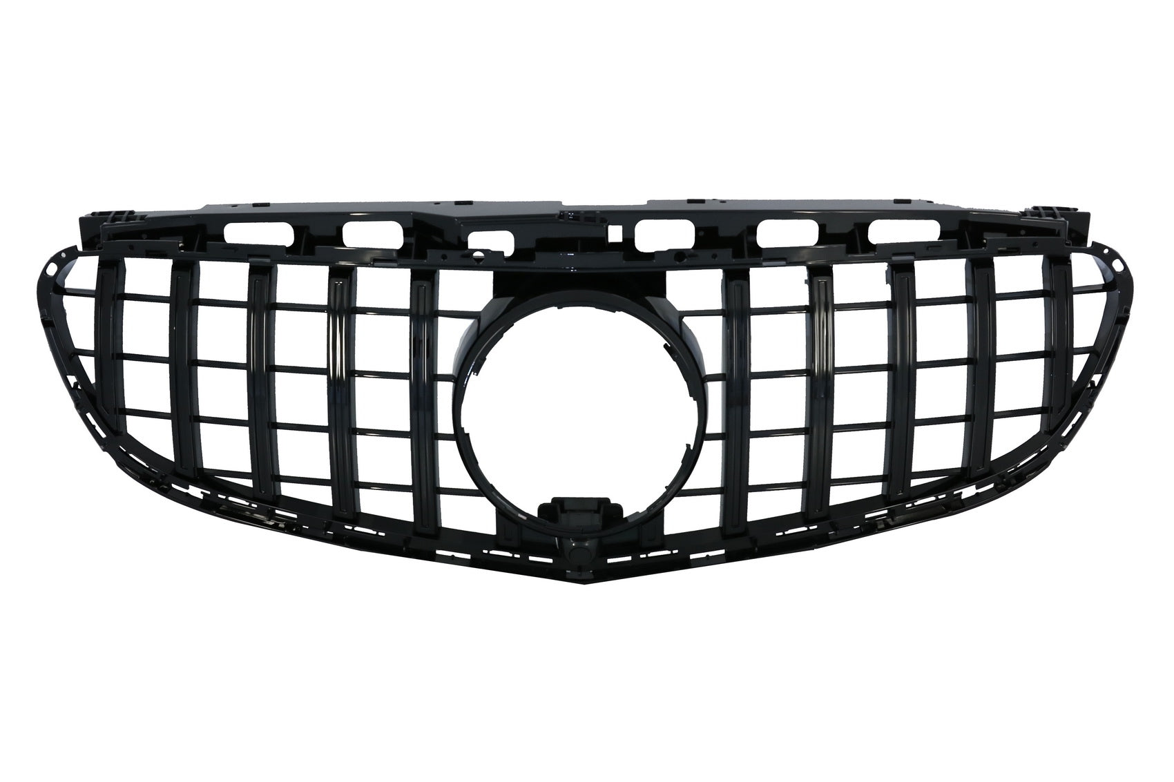 Kühlergrill für Mercedes W212 S212 Facelift 13-16 GT-R Panamericana Look Schwarz CarPartsTuning