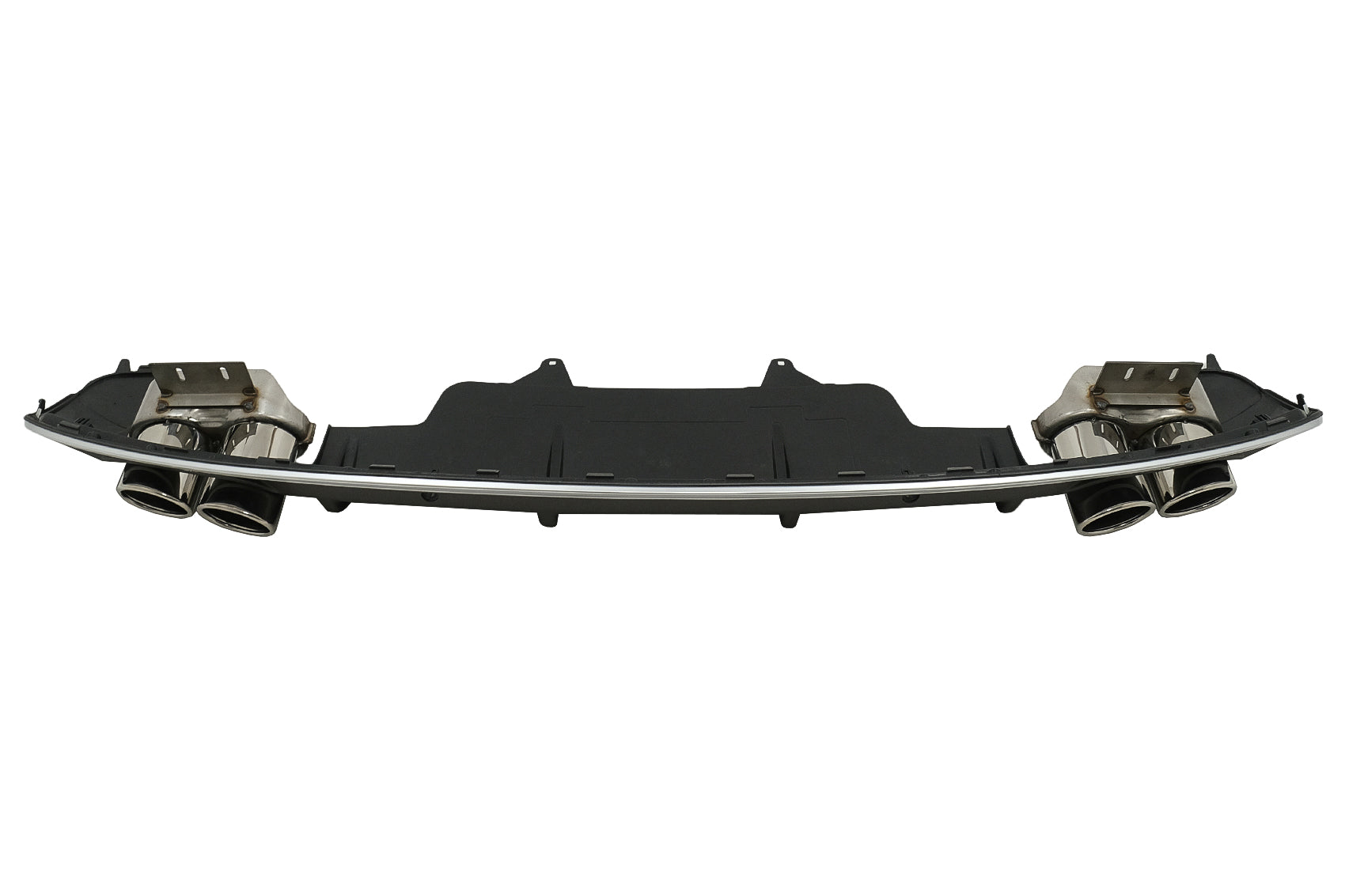 Stoßstange Diffusor Doppelauslass Endrohre für Audi Q5 8R MOPF 13-16 S-Line CarPartsTuning