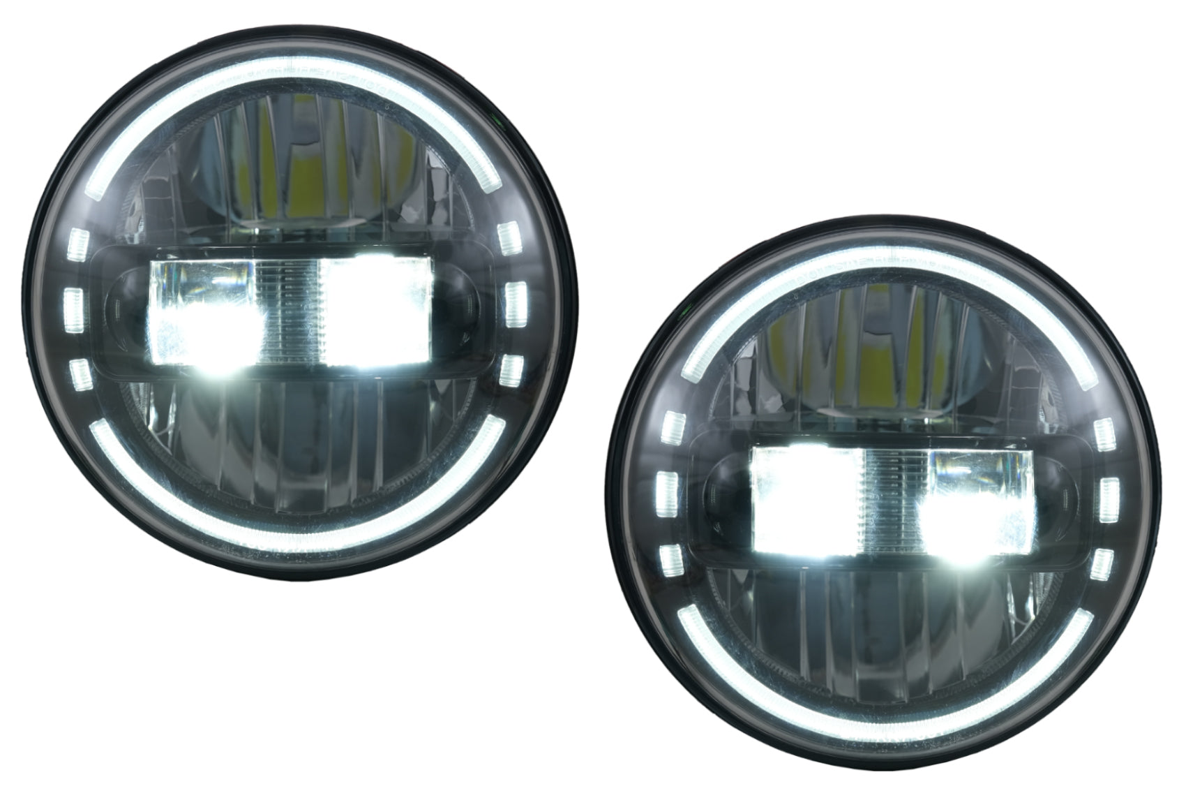 7 Inch CREE LED Scheinwerfer Halo DRL für Jeep JK TJ LJ JL Verteidiger Mercedes W463 CarPartsTuning