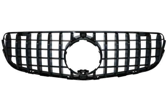 Kühlergrill für Mercedes GLC X253 C253 15-18 GT R Panamericana Look Schwarz CarPartsTuning