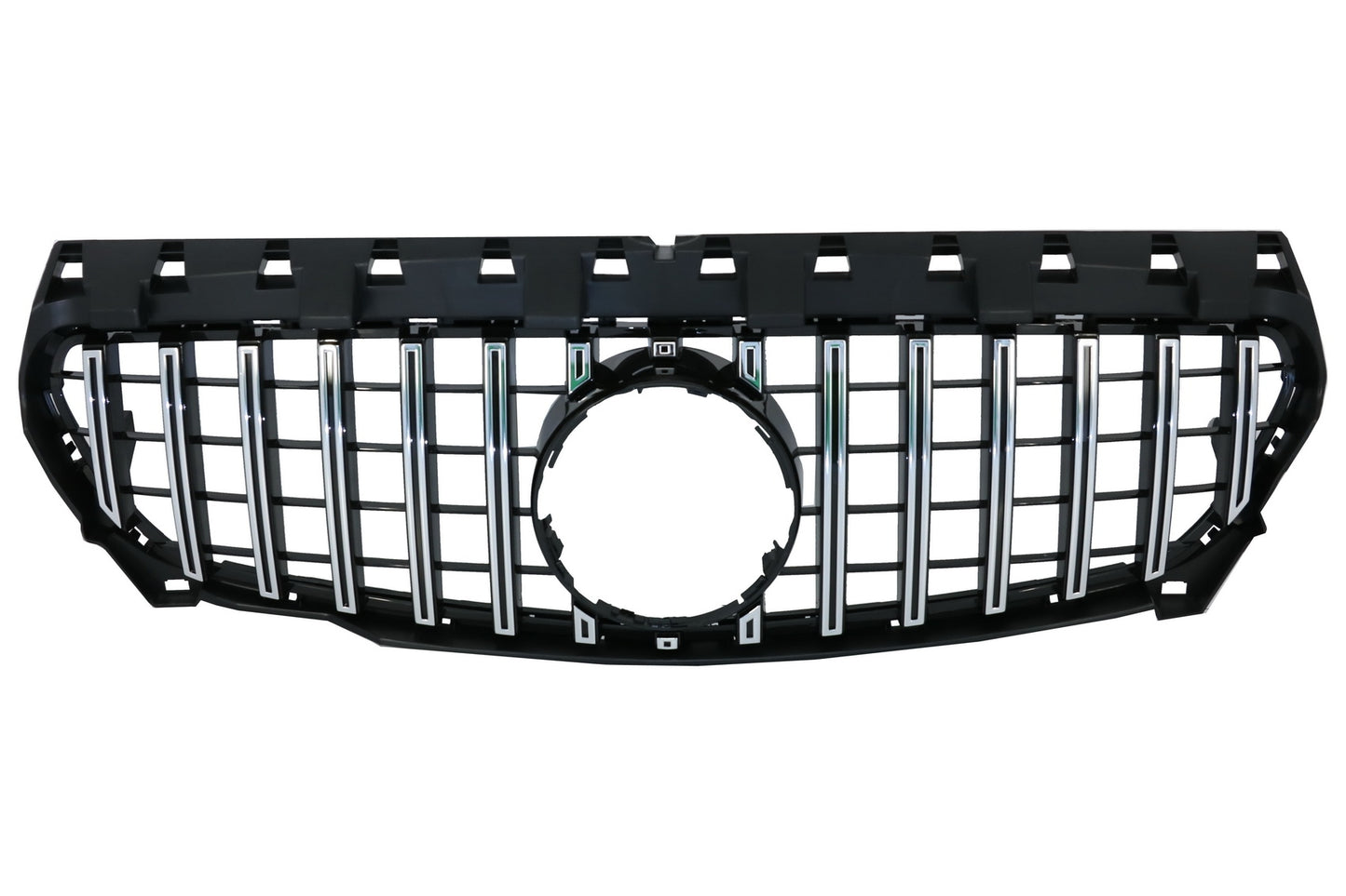 Kühlergrill für Mercedes CLA C117 X117 W117 CLA45 GT-R Panamericana Look Schwarz / Chrom CarPartsTuning
