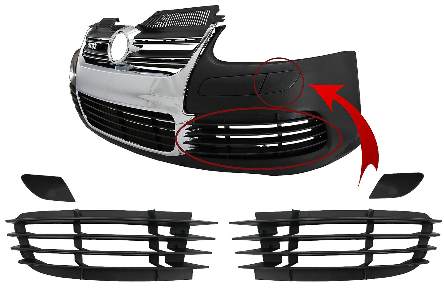 Stoßstangenteile & Abdeckungen Unterlegscheibe für VW Golf 5 03-07 Jetta 05-10 CarPartsTuning