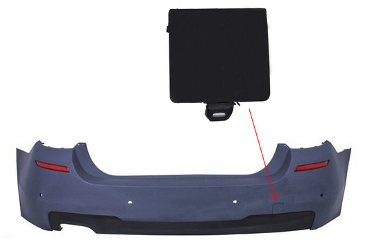 Abschlepphaken Abdeckung für BMW 5er F10 11+ M-Tech Look Aftermarket Stoßstange CarPartsTuning