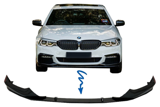 Frontspoilerlippe für BMW 5er G30 G31 2017-2019 M Look Glänzend schwarz CarPartsTuning