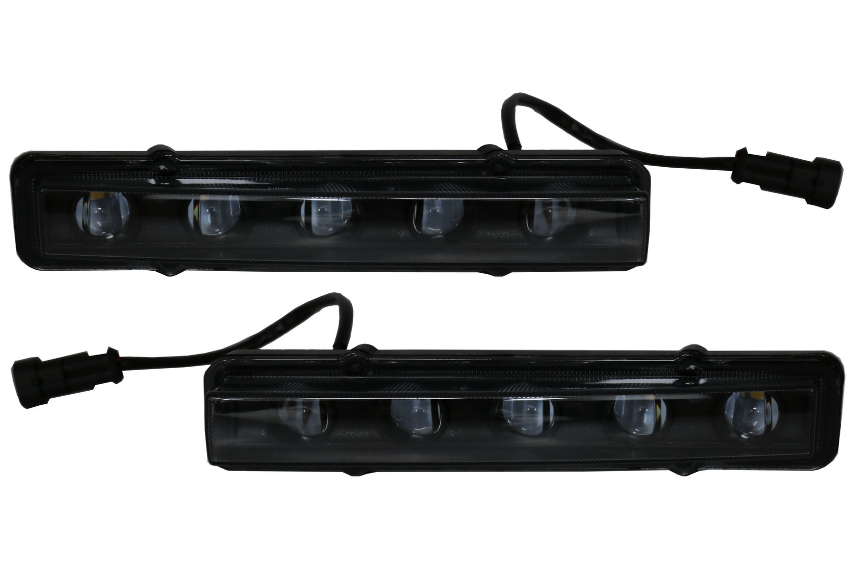 Scheinwerfer Abdeckungen Schwarz LED DRL Für Mercedes G-Klasse W463 89-12 G65 Look CarPartsTuning