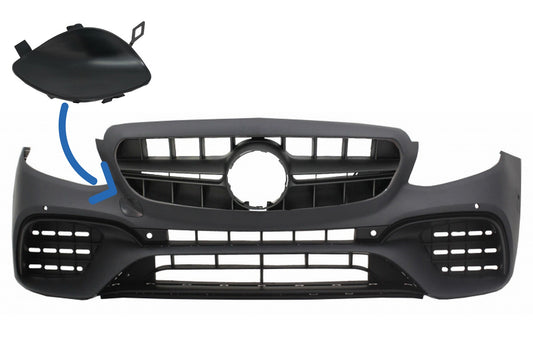 Abschlepphakenabdeckung Frontstoßstange passend für Mercedes E-Klasse W213 (2016-2019) E63 Design KITT