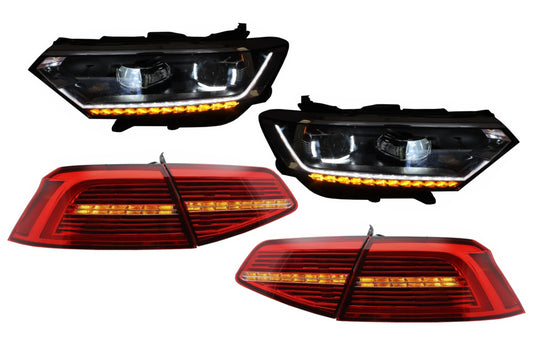 Scheinwerfer für VW Passat B8 3G 14-19 Rücklichter LED Xenon Matrix R Dynamic CarPartsTuning