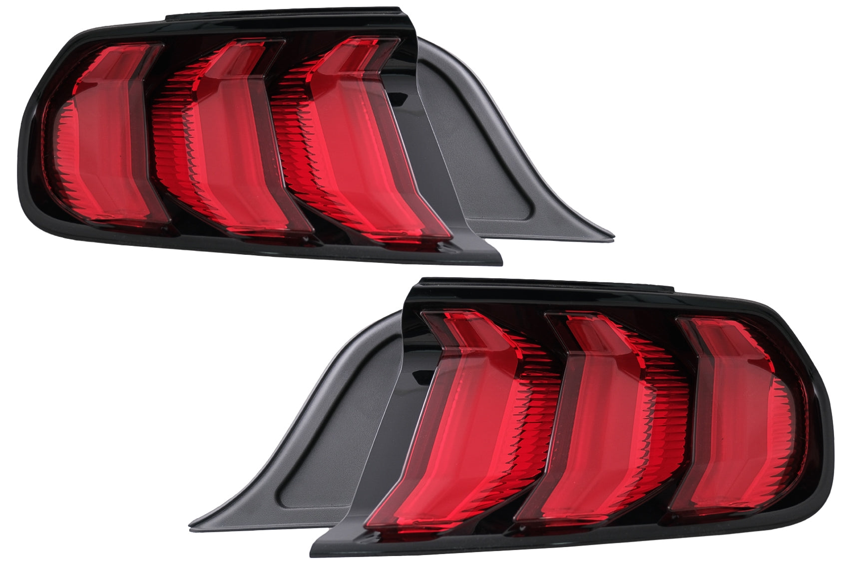 Voll-LED-Rückleuchten Passend Für Ford Mustang Vi S550 (2015-2019) Rot Mit Dynamischem Blinklicht KITT