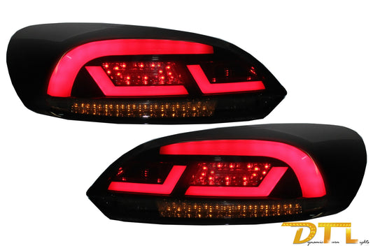 Lichtleiste Rückleuchten für VW SCIROCCO MK3 III 08-13 Schwarz Dynamisch Wenden CarPartsTuning