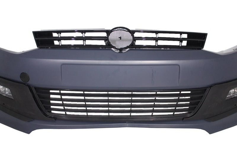 Stoßstange Kühlergrill für VW Polo 6R 03.09.09.17 R-line R20 Look DRL Gitter TFL CarPartsTuning