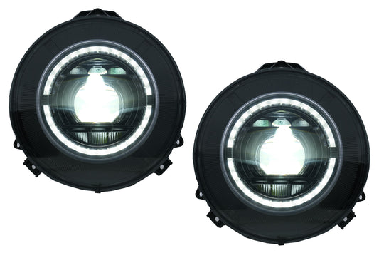 LED Scheinwerfer für Mercedes G-Klasse W463 2007-2017 Schwarz Facelift 2018 Look CarPartsTuning