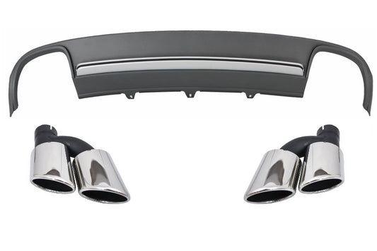 Stoßdiffusor Auspuff LED Rückleuchten für AUDI A4 B8 8K Pre Facelift Avant 08-11- CarPartsTuning