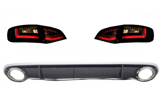 Diffusor Auspuff Rückleuchten für AUDI A4 B8 Limousine Avant Pre Facelift 07-11- CarPartsTuning