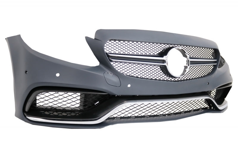 Bodykit mit Full LED Scheinwerfer für Mercedes C W205 Limousine 2014-2018 C63 Design CarPartsTuning
