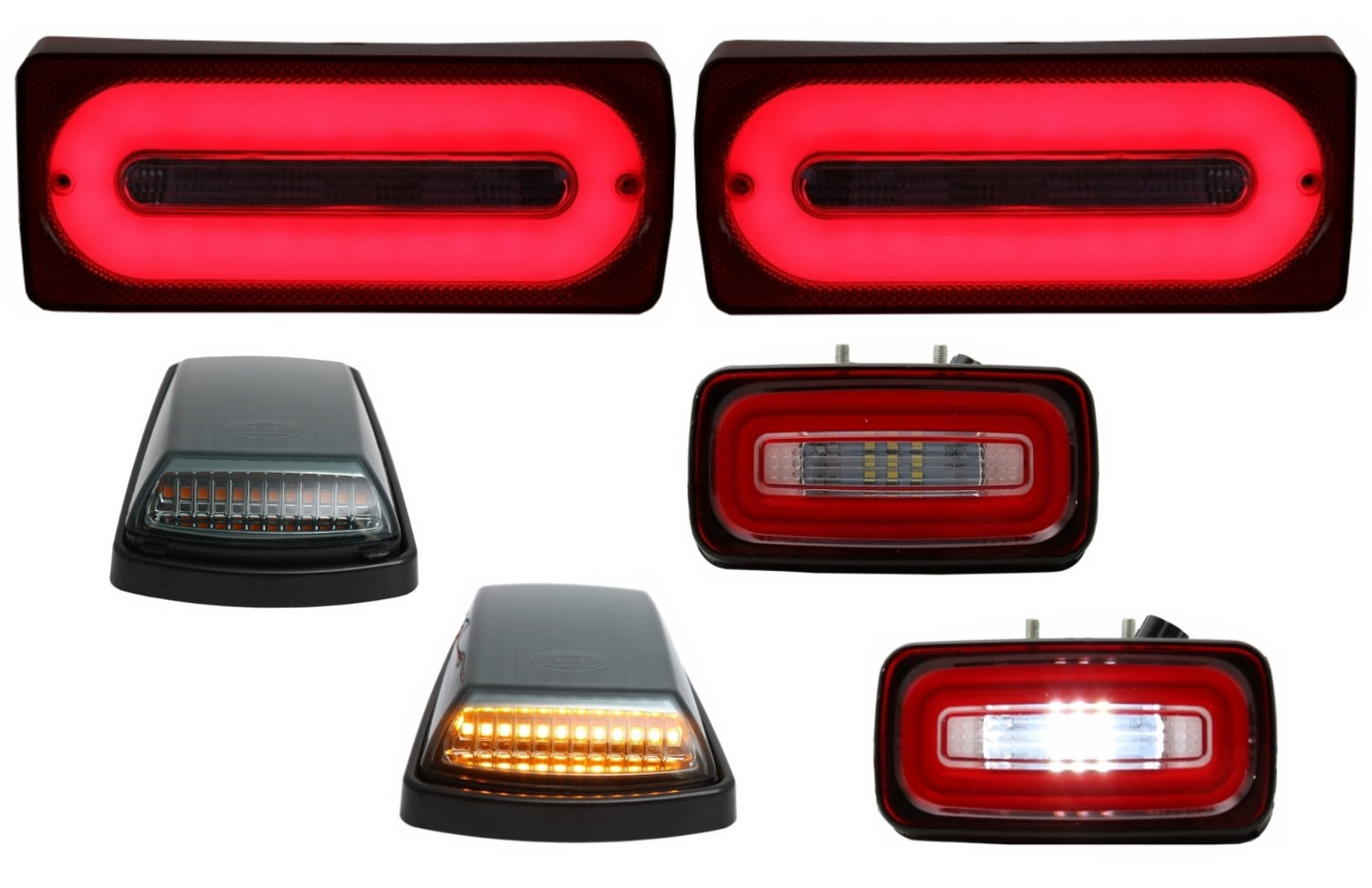Full LED Rücklichter Nebelscheinwerfer für MERCEDES G W463 89-15 Blinker Dynamic CarPartsTuning