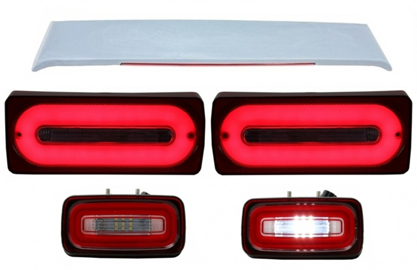 Full LED Heckleuchten Nebelscheinwerfer für MERCEDES G W463 89-15 Dachspoiler CarPartsTuning