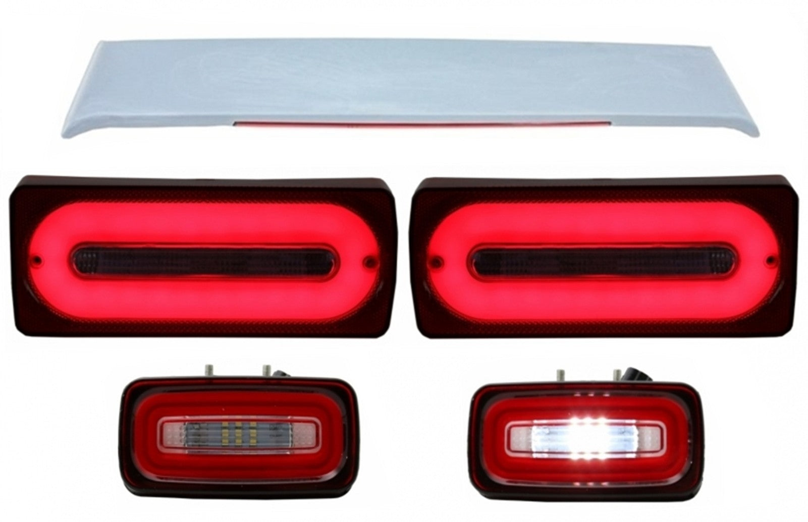 Full LED Heckleuchten Nebelscheinwerfer für MERCEDES G W463 89-15 Dachspoiler CarPartsTuning