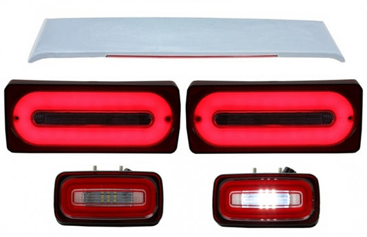 Full LED Heckleuchten Nebelscheinwerfer für MERCEDES G W463 89-15 Dachspoiler CarPartsTuning