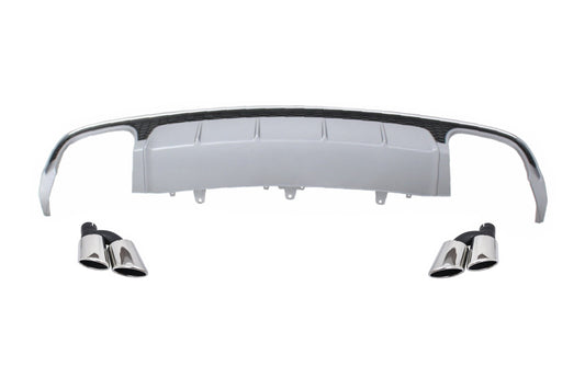 Luftverteiler für Audi A6 4G Facelift 15-18 Schalldämpfer Tipps Limousine S6 Look CarPartsTuning