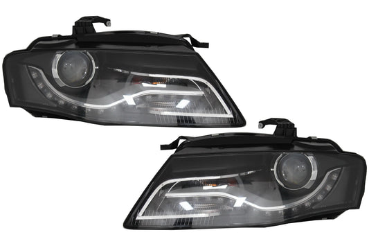 Xenon Scheinwerfer LED DRL Tagfahrlicht für Audi A4 B8 8K 09.07.10.11 Schwarz CarPartsTuning