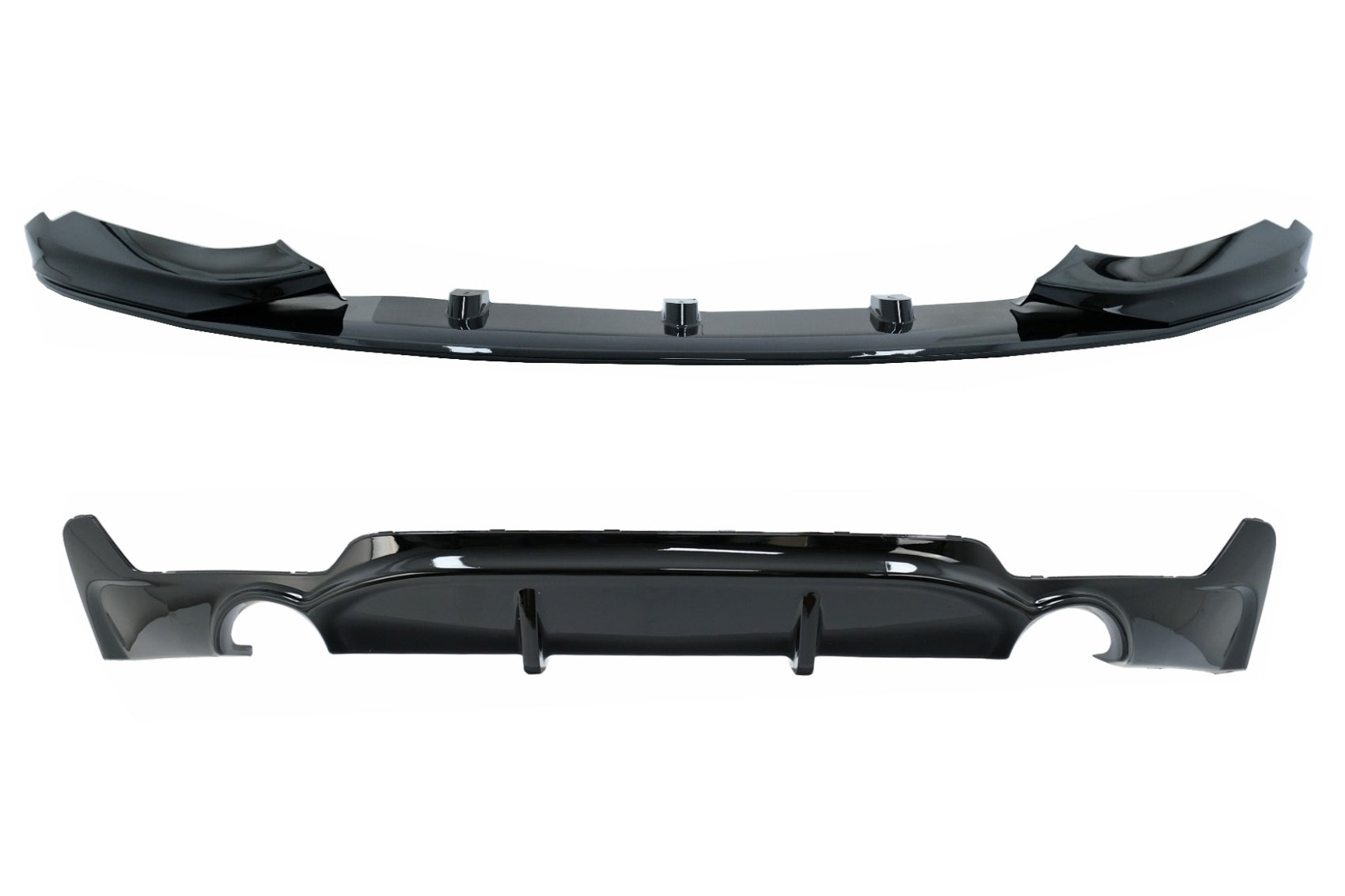 Spoiler Lippe für BMW 4 F32 F33 F36 13-03.19 Diffusor Zwilling Single Auslauf M Look CarPartsTuning