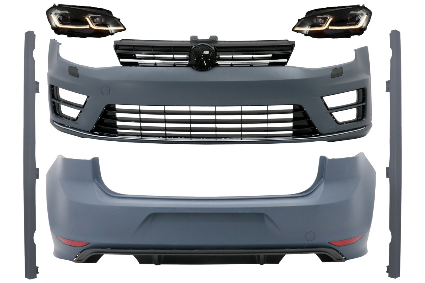 Body Kit für VW Golf 7 12-17 Stoßstange Scheinwerfer LED Dynamisch G7.5 Look CarPartsTuning