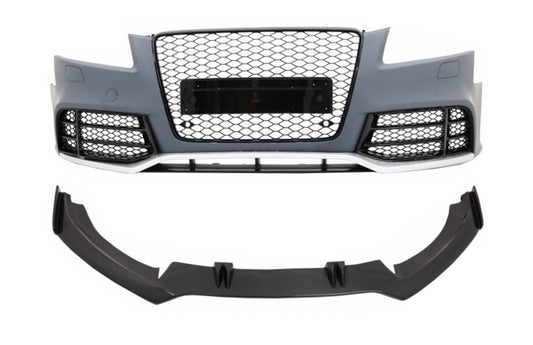 Stoßstange für AUDI A5 8T Pre Facelift 07-11 Spoiler Lippe RS5 Look Kohlenstoff CarPartsTuning