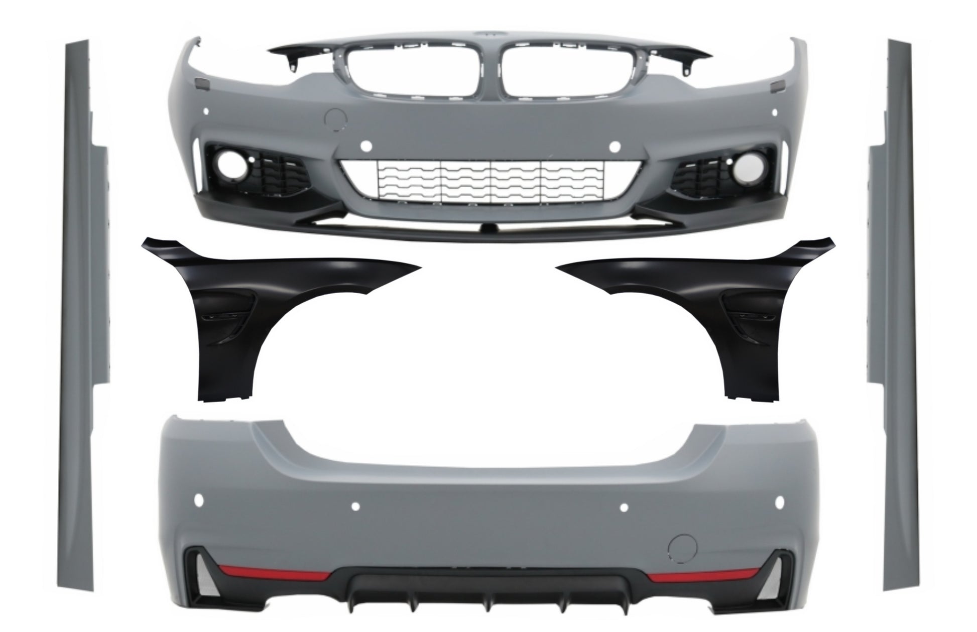 Kit fr BMW 4 F32 F33 F36 2013-2016 Coupe Cabrio Ohne Nebelscheinwerfer Kotflgel CarPartsTuning