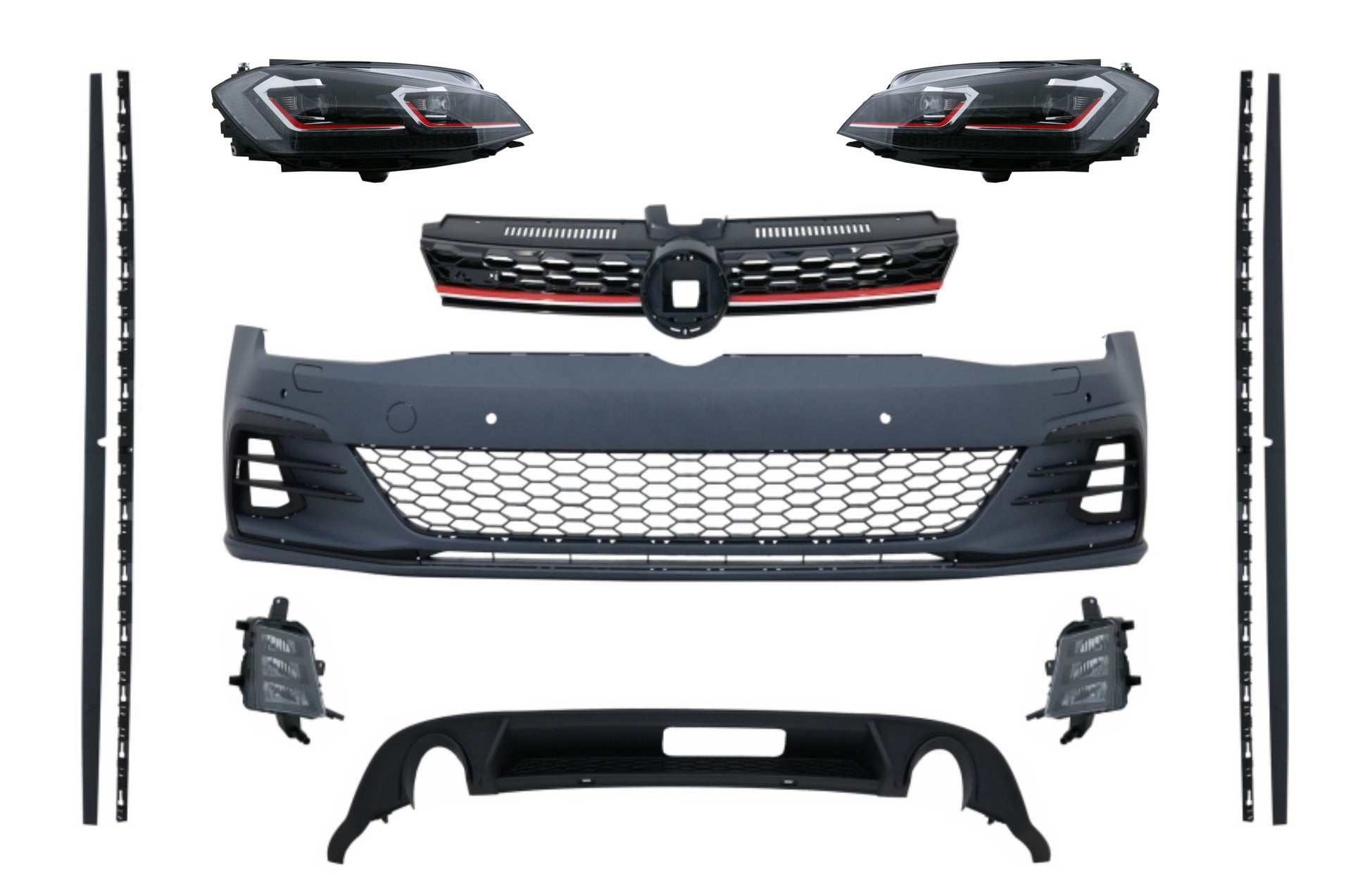 Kit für VW Golf 7.5 Facelift 2017+ GTI Look LED Scheinwerfer Dynamische Lichter CarPartsTuning