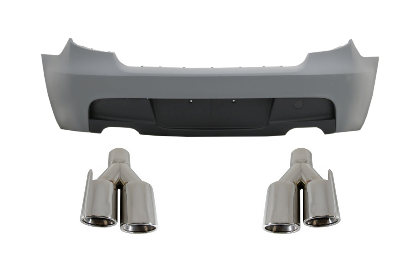 Stoßstange Ohne PDC für BMW E81 E87 2004-2011 M Technik Look Auspuffspitzen Quad CarPartsTuning