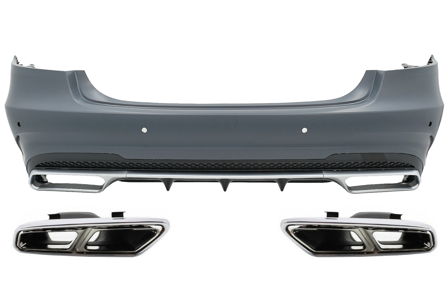 Stoßstange für Mercedes W212 E-Klasse Facelift 13-16 E63 Look Auspuffspitzen CarPartsTuning
