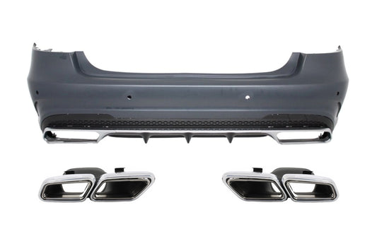 Stoßstange für Mercedes W212 Facelift 2013+ Auspuff Schalldämpfer Tipps AMG Look CarPartsTuning