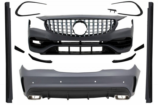 Bodykit für Mercedes CLA W117 C117 13-18 Facelift CLA45 Look Seitenschweller Kühlergrill CarPartsTuning