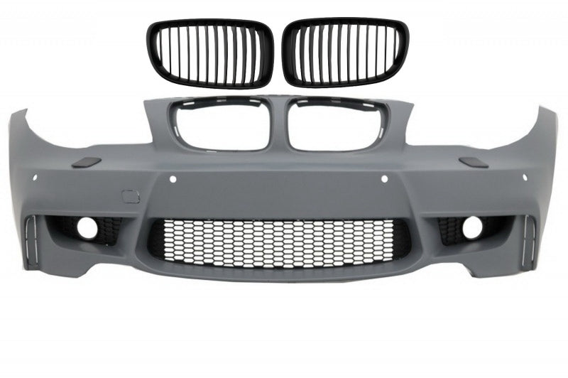 BodyKit für BMW 1er E81 E87 04-11 M Look PDC & Auspuff Schalldämpfer Tipps Chrom CarPartsTuning