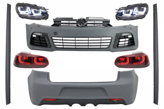 Kit für VW Golf MK 6 08-13 R20 Look Scheinwerfer & Rückleuchten Dynamisch RHD CarPartsTuning