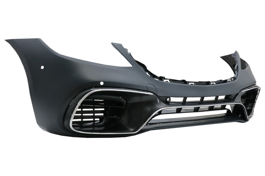 Frontstoßstange für Mercedes S-Klasse W222 Facelift 17+ S63 Look Schwarz Gitter CarPartsTuning