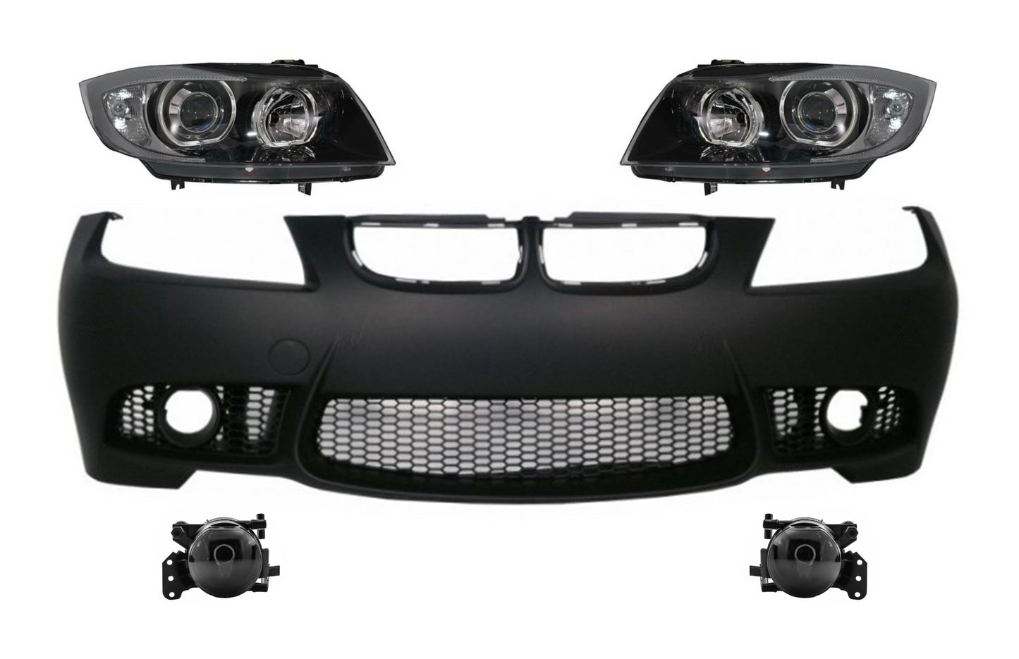 Stoßstange ohne PDC für BMW E90/91 NonLCI 05-08 M3Look Scheinwerfer Nebellichter CarPartsTuning