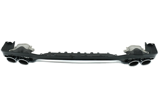 Heckdiffusor mit Endrohren passend für Mercedes E-Klasse W213 (ab 2016) E53 Design Silver Edition KITT