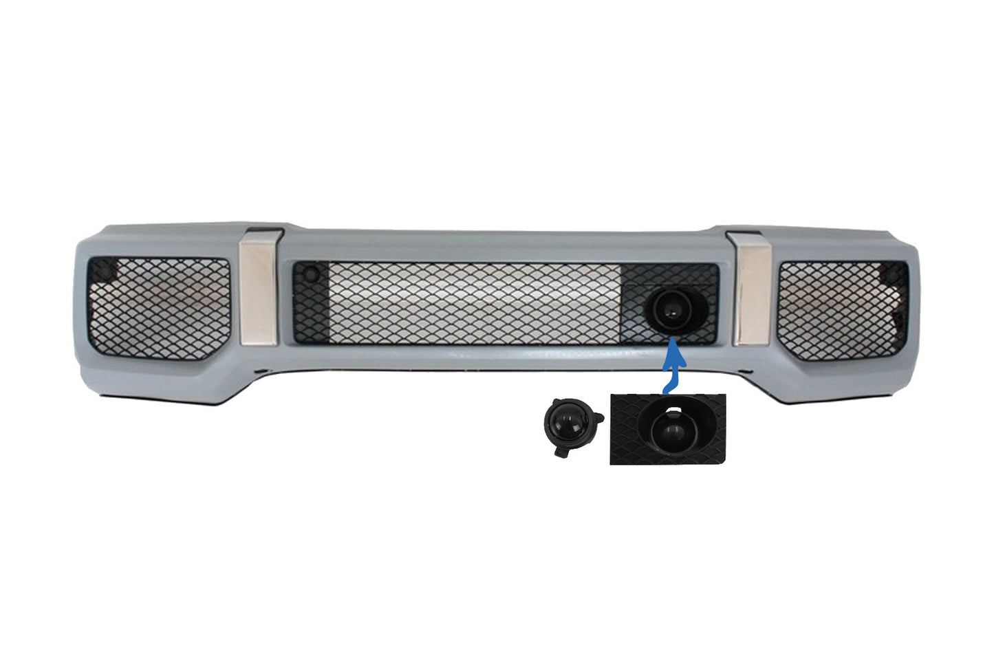 Kameraattrappe passend für Mercedes G-Klasse W463 (1989-2017) nur für Frontstoßstange G65 Design KITT