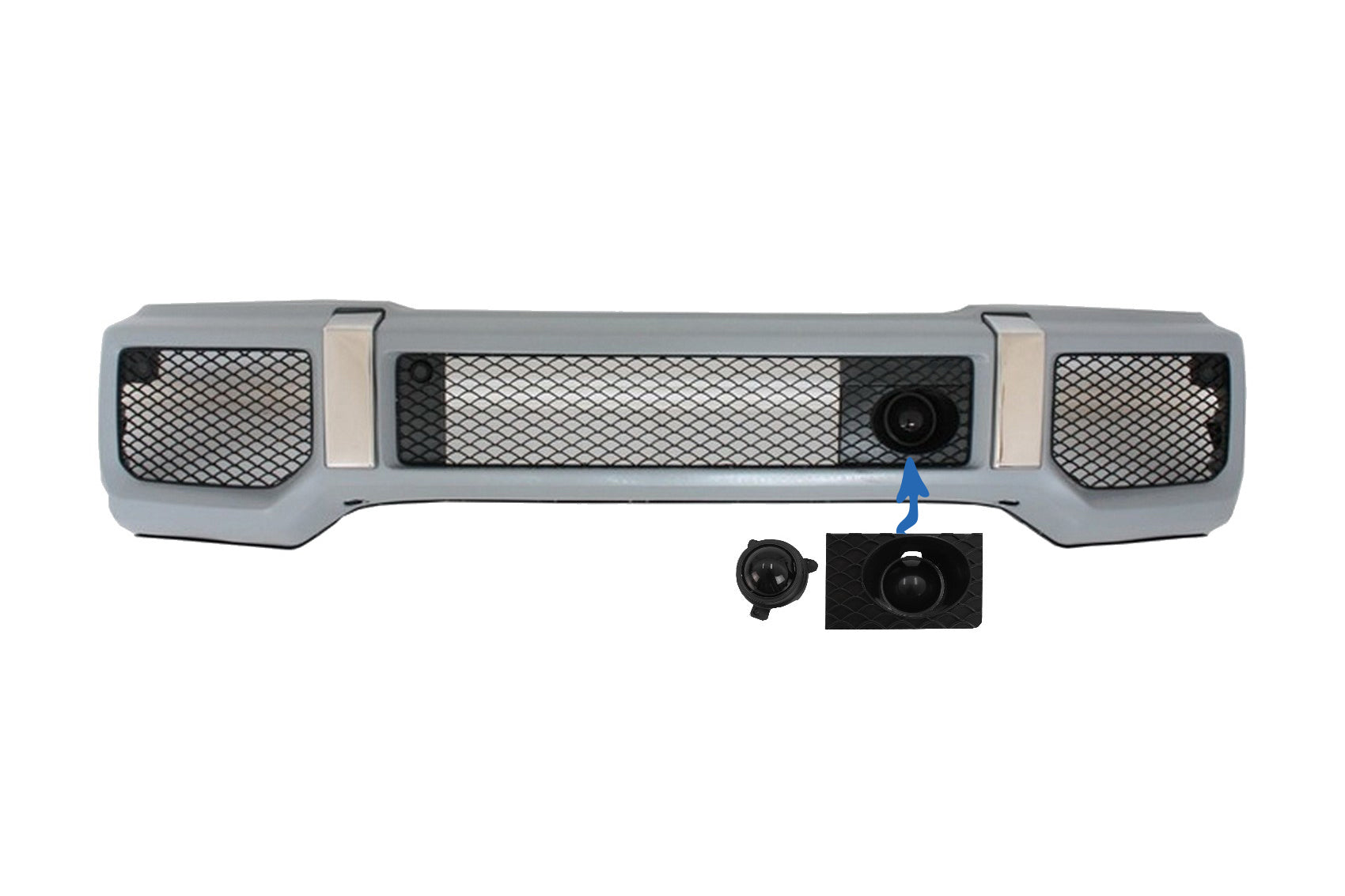 Kameraattrappe passend für Mercedes G-Klasse W463 (1989-2017) nur für Frontstoßstange G65 Design KITT
