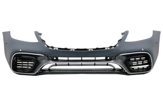 Frontstoßstange für Mercedes S W222 Facelift 17+ S63 Look Zentrales Gitter Chrom CarPartsTuning