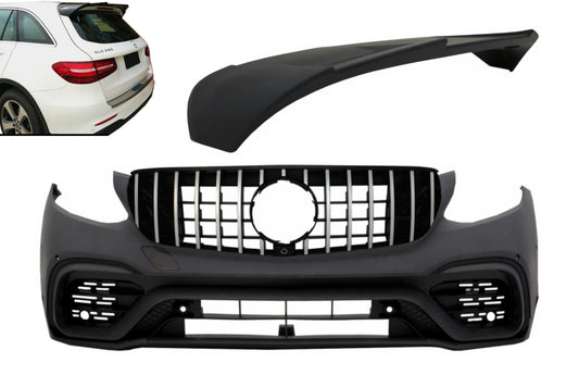 Frontstoßstange für Mercedes GLC X253 SUV 2015-2019 GLC 63 Look Heckspoiler CarPartsTuning